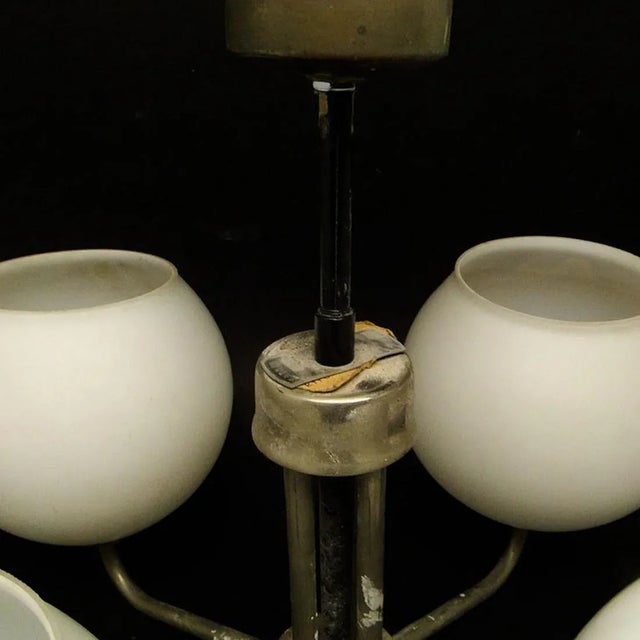 Mid-Century Chandelier, Poland, 1970s For Sale - Image 6 of 7