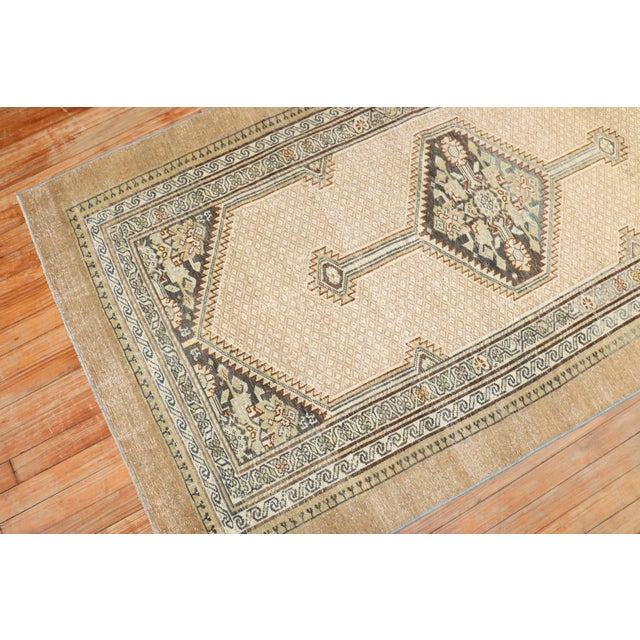 Asian Antique Antique Tribal Serab Accent Rug - 3'9" x 6'6" For Sale - Image 3 of 7