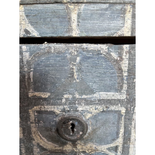 Antique Italian Chest of Drawers in Painted Walnut For Sale - Image 4 of 18