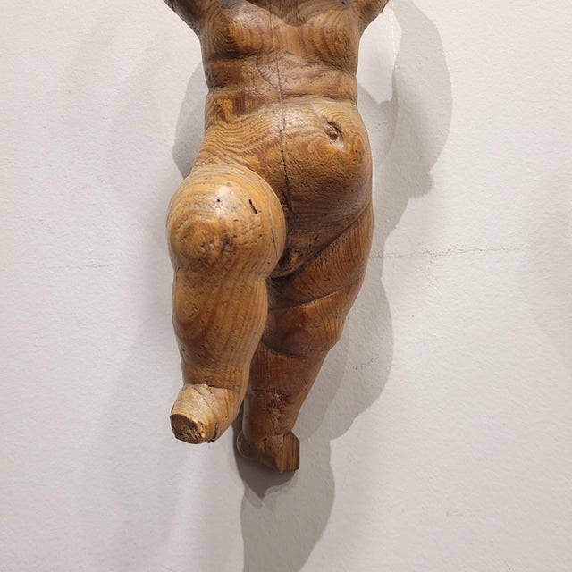 Triumphant Angels in Carved Wood, 1800s, Set of 2 For Sale - Image 14 of 18