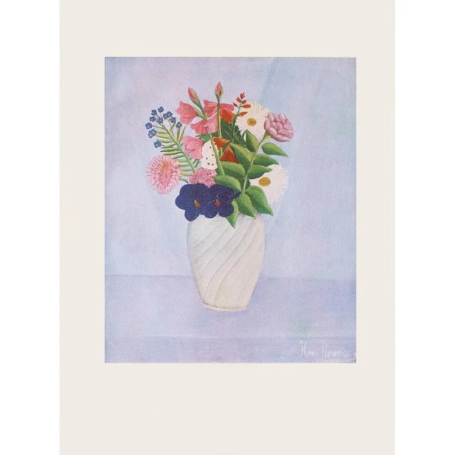 Paper 1940s After Henri Rousseau "Flowers", First Edition Swiss Lithograph For Sale - Image 7 of 7