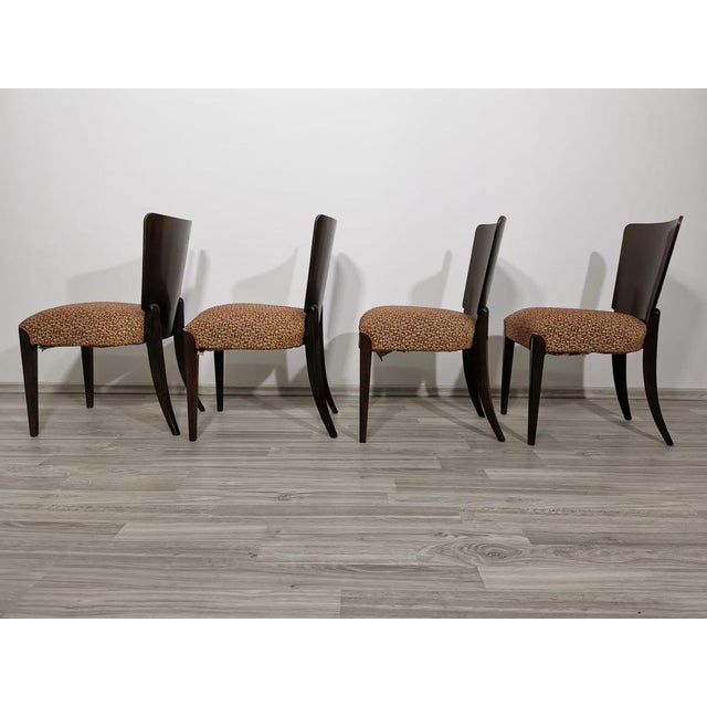 Art Deco Dining Chairs by Jindrich Halabala, 1940s, Set of 4 For Sale - Image 16 of 18
