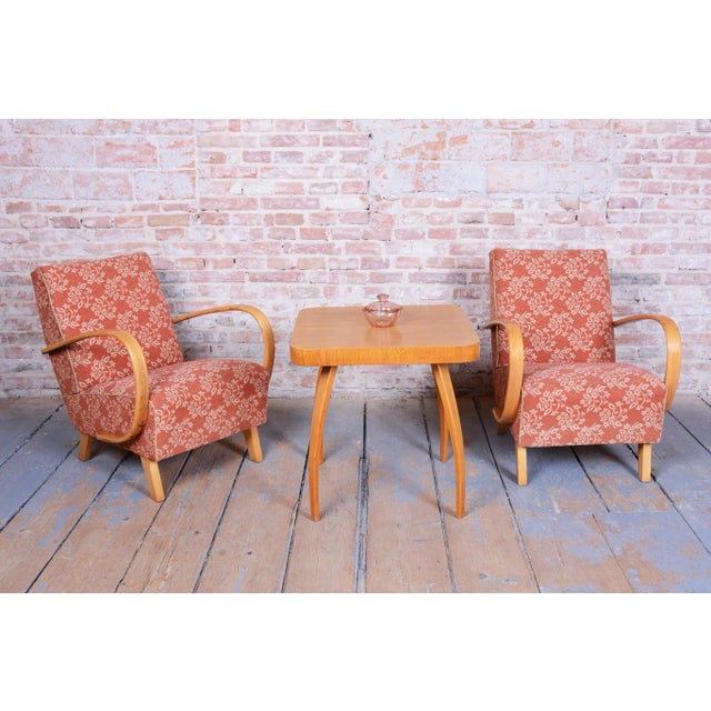 Set of Vintage Art Deco Armchairs by J. Halabala for Up Závody, Czech, 1930s , Set of 2 For Sale - Image 13 of 15
