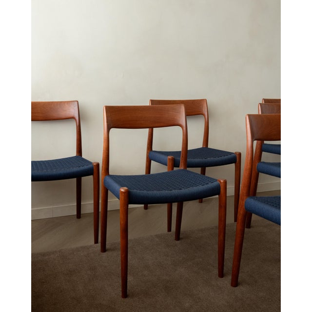 Danish Modern Teak Dining Chairs Model 77 by Niels Otto Møller for j.l. Møllers Møbelfabrik, Denmark, 1960s, Set of 6 For Sale - Image 4 of 18