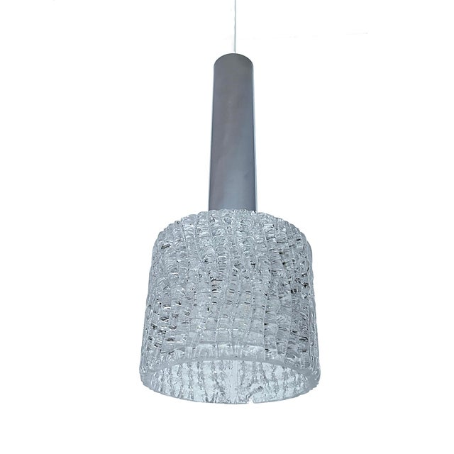 1970s Vintage Brutalist Glass Pendant Lights from Kalmar, 1970s, Set of 3 For Sale - Image 5 of 16