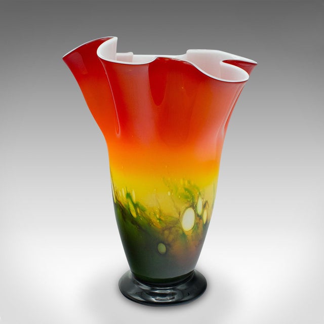 Mid-Century Modern 1970's Large Vintage Flower Vase For Sale - Image 3 of 10