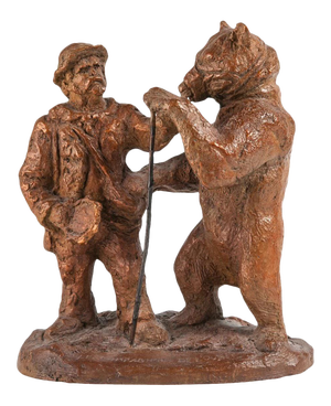 Bronze Bear Sculpture Signed R. Godefroy
