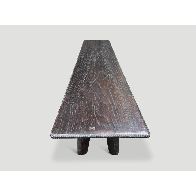 Andrianna Shamaris Exquisite Minimalist Hand Carved Console or Dining Table For Sale - Image 11 of 18