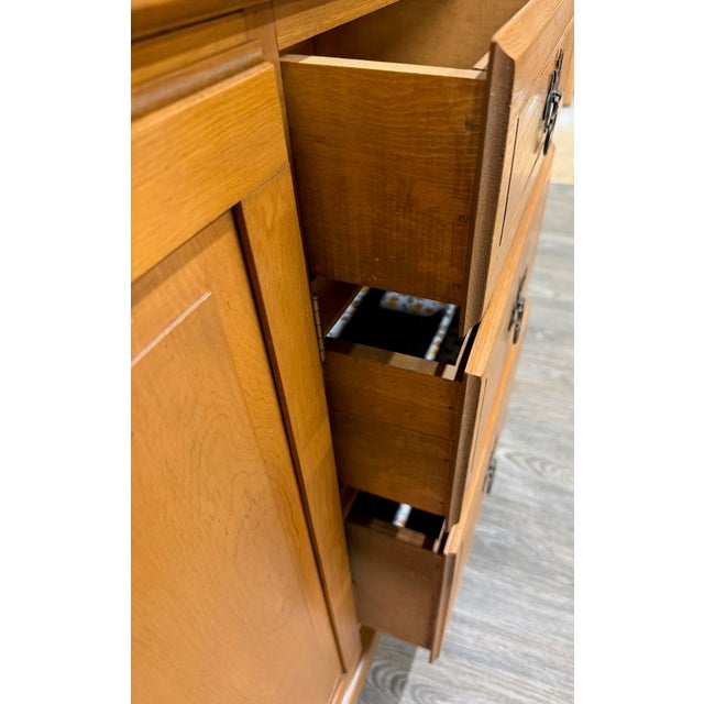Vintage Colonial Revival Oak Dry Sink Washstand Cabinet For Sale In Kansas City - Image 6 of 13