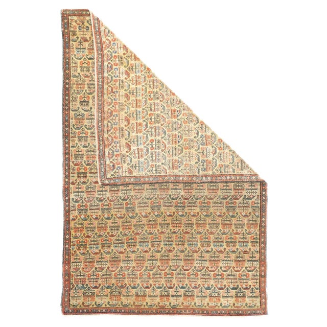 Late 18th Century Antique Persian Farahan Rug 3'3'' x 4'9'' For Sale - Image 4 of 11