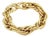Large Multi Oval Grooved 18k Yellow Gold Link Bracelet For Sale