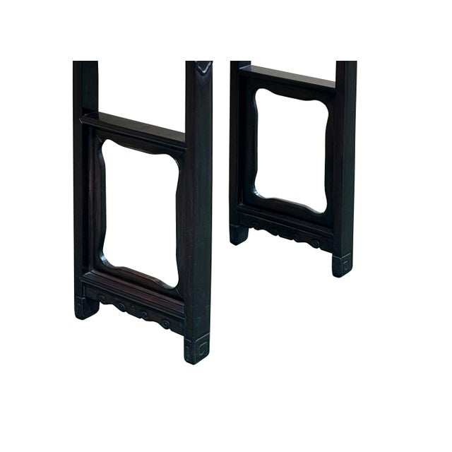 Brown Vintage Dark Brown Wood Ming Style Ru Yi Apron Console Altar Table For Sale - Image 8 of 13
