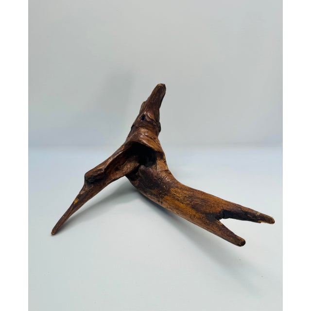 Vintage Organic Driftwood Root Sculpture Bird Form Wood Art For Sale - Image 6 of 9