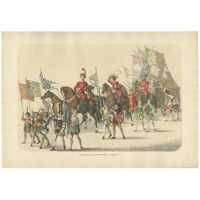 Burgundian Triumph, The Grand Procession of Charles the Bold's Defeat, 1855, Print For Sale - Image 10 of 10