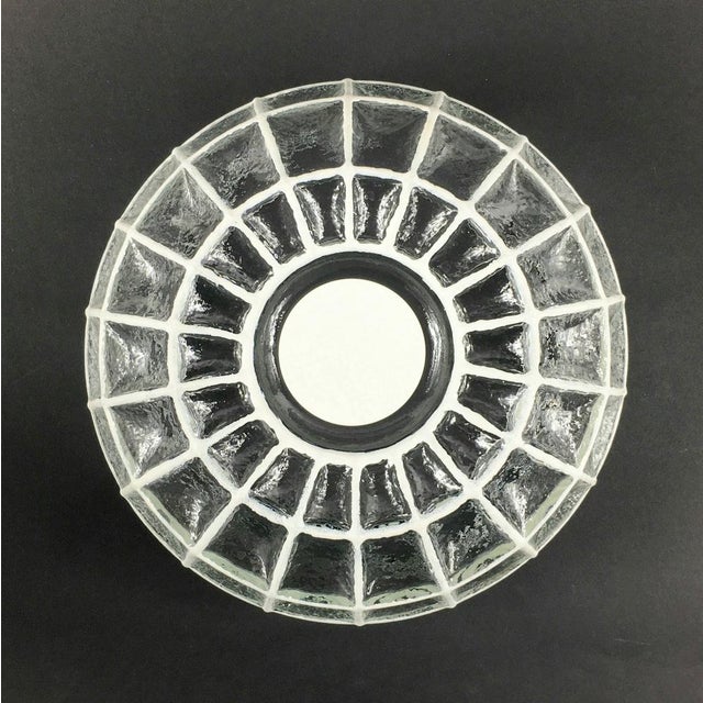 Metal Mid-Century Modern Glass Flush Mounts from Limburg, Germany, 1970s, Set of 2 For Sale - Image 7 of 11