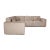 Cream Velvet Fabric Corner Sofa in Cream from Studios Beluga For Sale - Image 8 of 11
