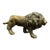 Solid Brass African Lion Figurine – 3.1" Miniature Wildlife Sculpture Paperweight For Sale