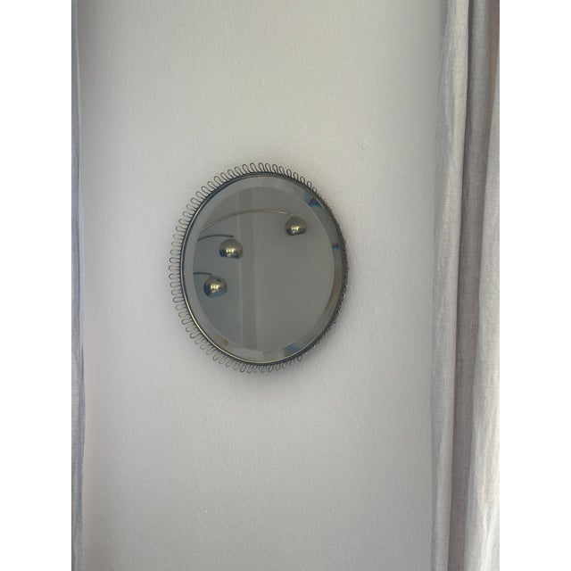 Vintage Brass Mirror with Ball Feet by Josef Frank for Svenskt Tenn, 1950s For Sale - Image 13 of 17