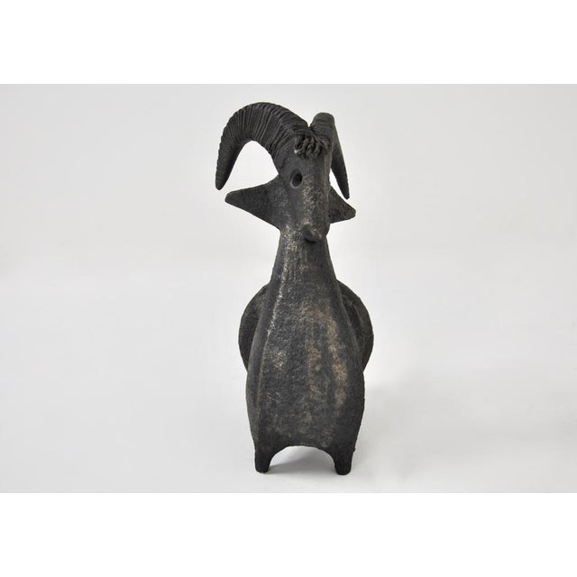 Dominique Pouchain, Goat, 1990s, Ceramic, in Very Good conditions. Designed 1990 to 1999 This piece has an attribution...