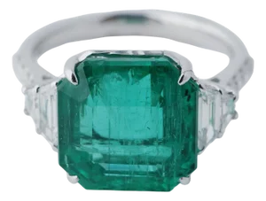 Natural Zambian high quality diamond ring in 18k gold
