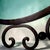 1960s 1960s Rustic Black Wrought Iron Round Scrollwork Sunburst Wall Mirror For Sale - Image 5 of 7