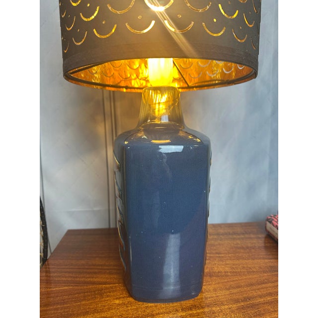 Ceramic Vintage Danish Ceramic Table Lamp by Einar Johansen for Søholm, 1960s For Sale - Image 7 of 12