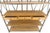 2000 - 2009 Large Drexel Oak Shelves 5' Wide Iron Etagere Bakers Rack 3 Drawer Console For Sale - Image 5 of 8