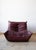 Maroon Togo Set in Burgundy Brown Leather, 1970s, Set of 5 For Sale - Image 8 of 15