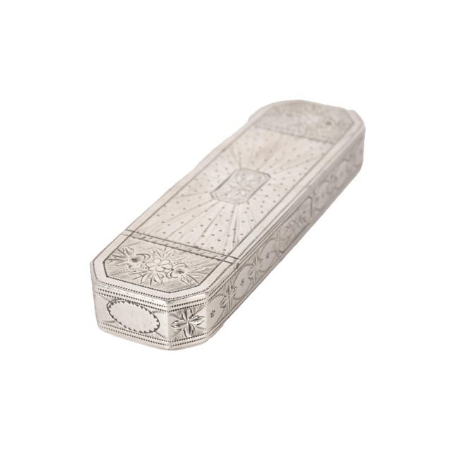 Antique 18th Century Sterling Silver Engraved Toothpick Case Birmingham Samuel Pemberton 1790 For Sale - Image 4 of 12