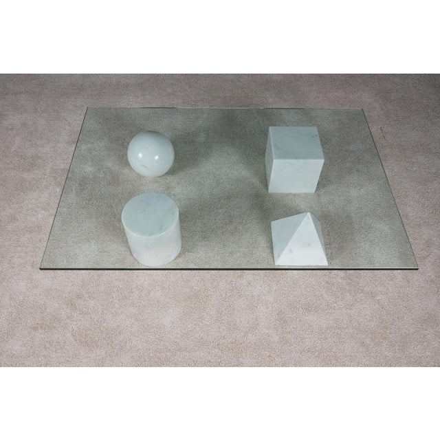 Metafora Coffee Table in White Marble by Massimo & Lella Vignelli for Casigliani For Sale - Image 4 of 7