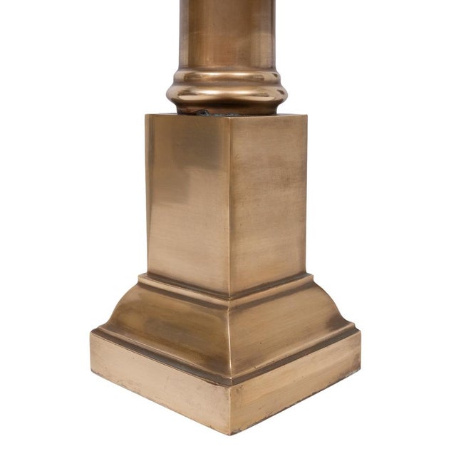 Goldenrod Doric Column Table Lamps in Bronze, France, 1960s, Set of 2 For Sale - Image 8 of 11