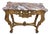 Vintage Italian Rococo Revival Hand-Carved Marble Console Table For Sale