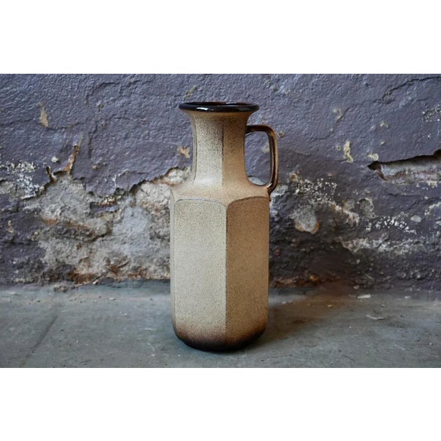 Ceramic Large Vase with Hexagonal Body from Scheurich, 1960s For Sale - Image 7 of 7