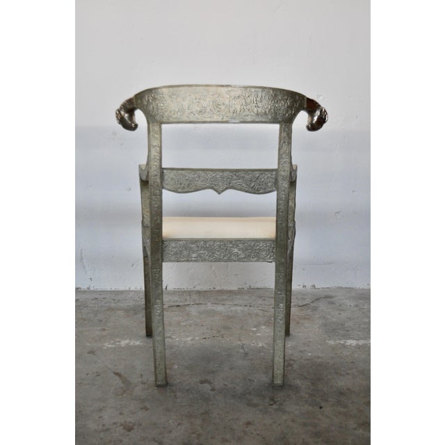 Vintage Silver Foil Armchairs, Set of 3 For Sale - Image 13 of 13