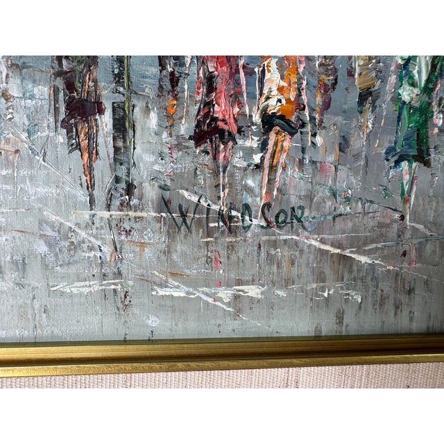 Vintage Windsor Impressionist Cityscape Oil on Canvas Painting – Framed For Sale - Image 10 of 11