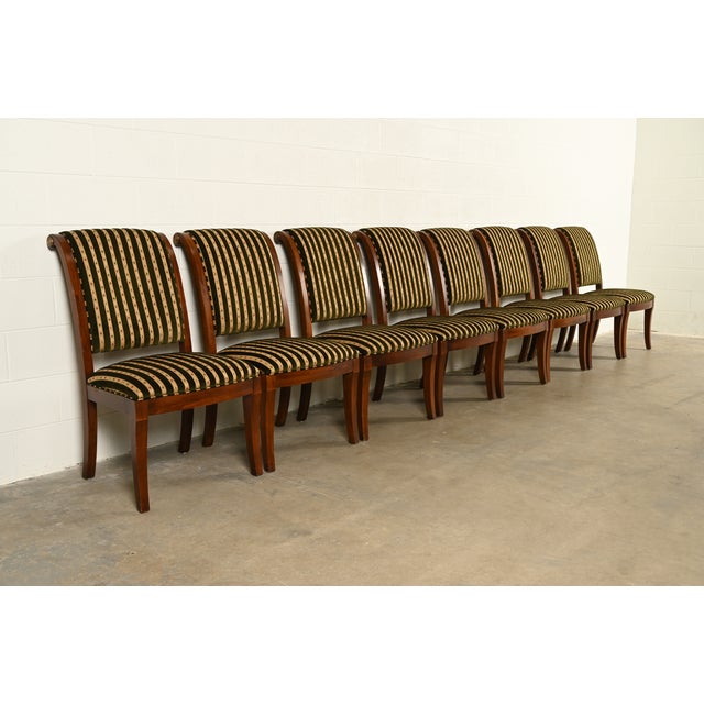 Henredon French Empire Carved Mahogany Dining Chairs, Set of Eight For Sale - Image 14 of 14