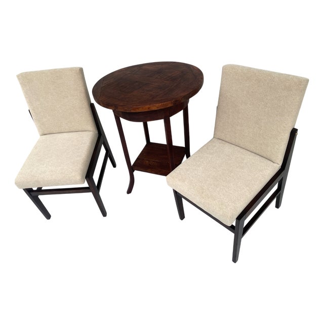 Modernist Scandinavian Table and Chairs, 1960s, Set of 3 For Sale