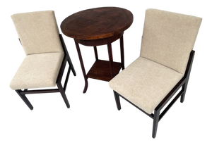 Modernist Scandinavian Table and Chairs, 1960s, Set of 3