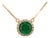 1.8Ct Zambian Emerald Necklace With Natural Diamond Accents: Solid 14k Gold, 8mm For Sale