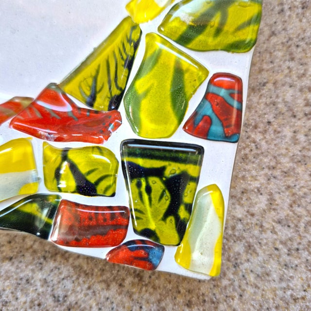 Mid-Mod Fused Art Glass Trinket Dish For Sale - Image 9 of 18