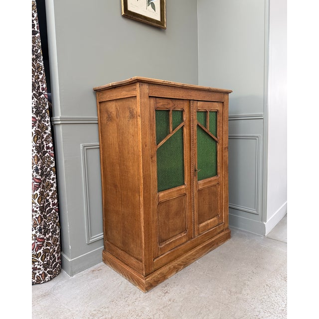 Wood Art Deco Oak and Glass Display Buffet, 1930s For Sale - Image 7 of 11