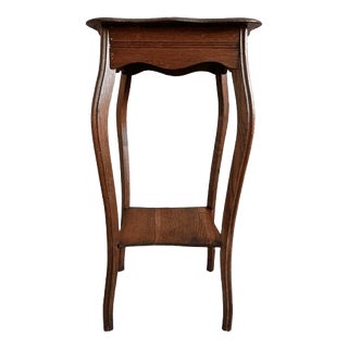 Tall Art Nouveau Oak Plant Table, 1920s For Sale