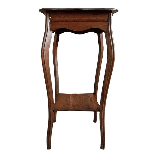 Tall Art Nouveau Oak Plant Table, 1920s For Sale