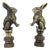Pair of Bunny Rabbit Lamp Finials For Sale