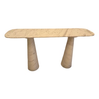 Form Los Angeles Cono Console Table in Volakas White Marble For Sale