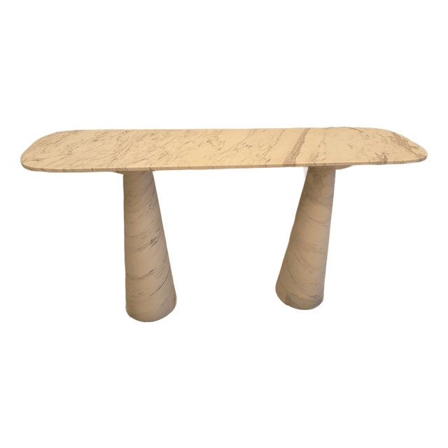 Form Los Angeles Cono Console Table in Volakas White Marble For Sale