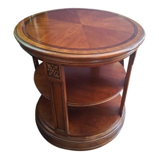 Vintage Ethan Allen Townhouse Library Table – Traditional Mahogany Writing & Accent Table For Sale