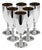 Vintage 20th Century English Silver Champagne Flutes, London, 1986, Set of 6 For Sale