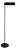 Black Haloprofil 878HR Floor Lamp by Viktor Frauenknecht for Swiss Lamps, 1960s For Sale