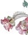 Classical Luxury Venetian Pink and Green Floreal Murano Glass Chandelier. For Sale - Image 4 of 6